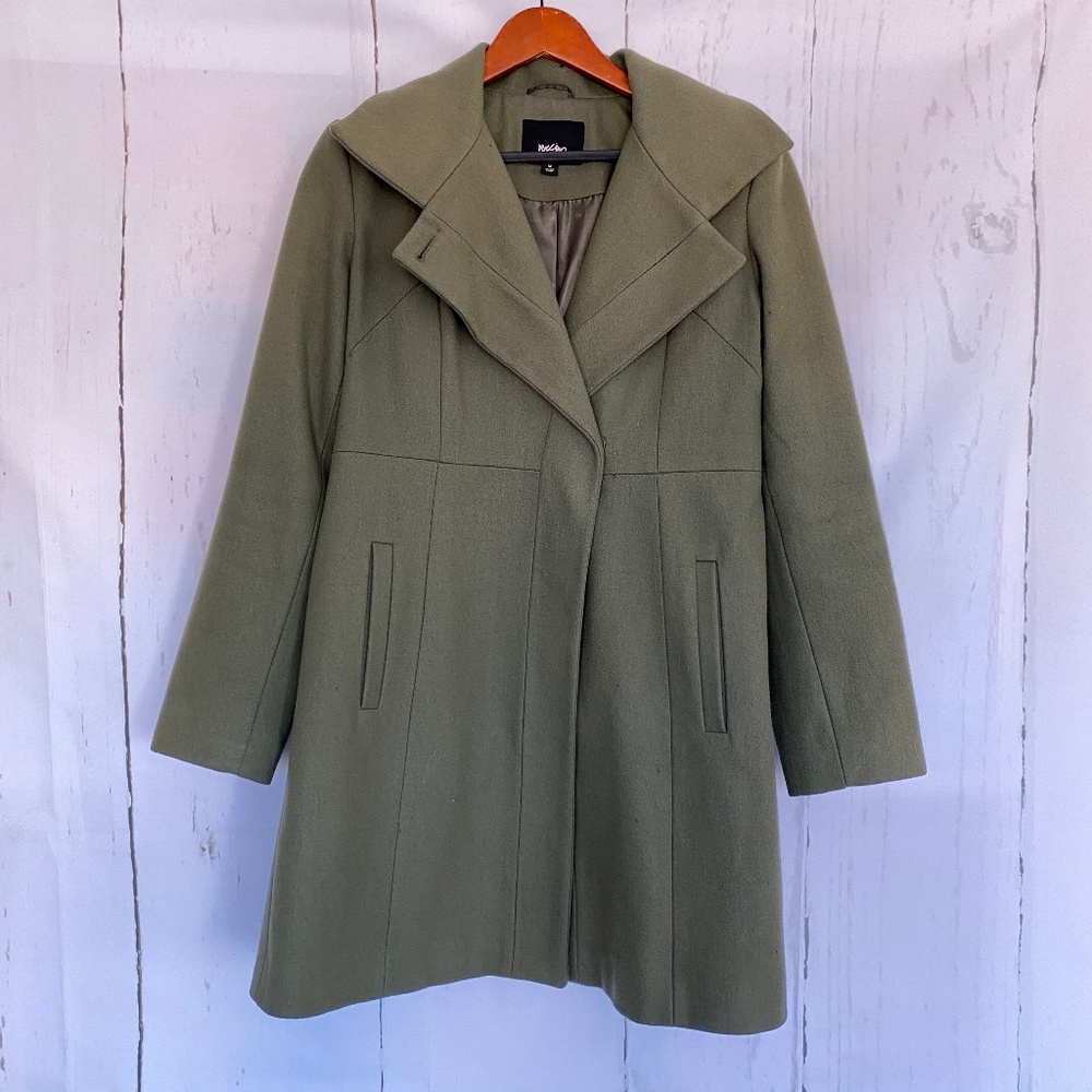 MOSSIMO Womens Pea Coat Jacket Wool Blend Moss Green Size Medium M